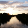 Sonnenuntergang am Berlin-Spandauer-Schiffahrtskanal