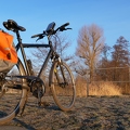 Fahrrad in Morgensonne