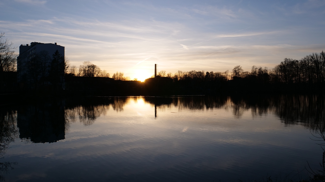 Sonnenuntergang hinter der Havel